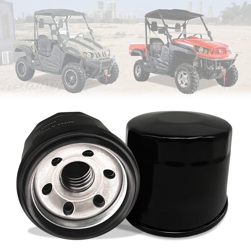 Chikia فلتر زيت Hisun 2 قطعة، بديل لـ Massimo Hisun Axis UTV ATV 500، 550، 700، 750، 250، 400، 450، Massimo MSU، Massimo T-Boss 550، Coleman، Bennche، Cub Cadet، BMS Ranch Pony stallion 500 600 - Image 1